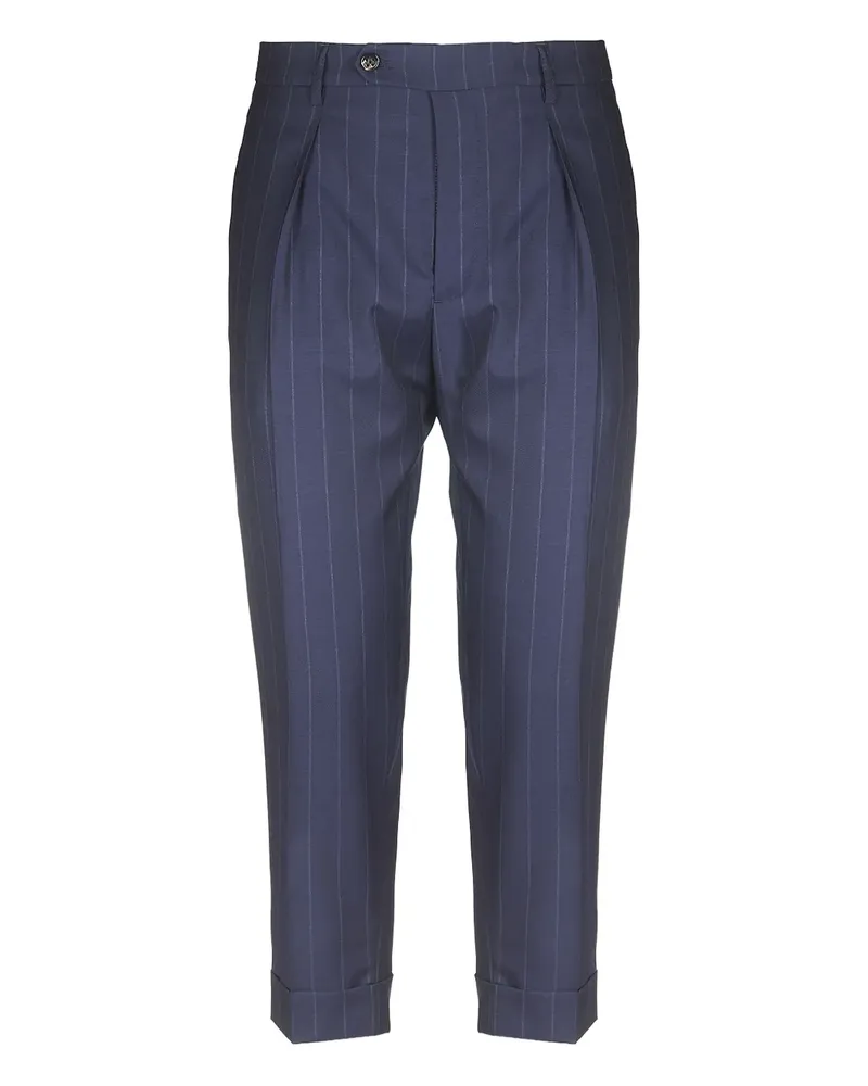 Berwich Klassische Hose mit Nadelstreifen - Blau Blau