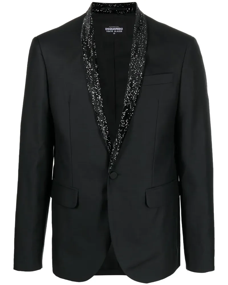 Dsquared2 Sakko mit Metallic-Detail - Schwarz Schwarz