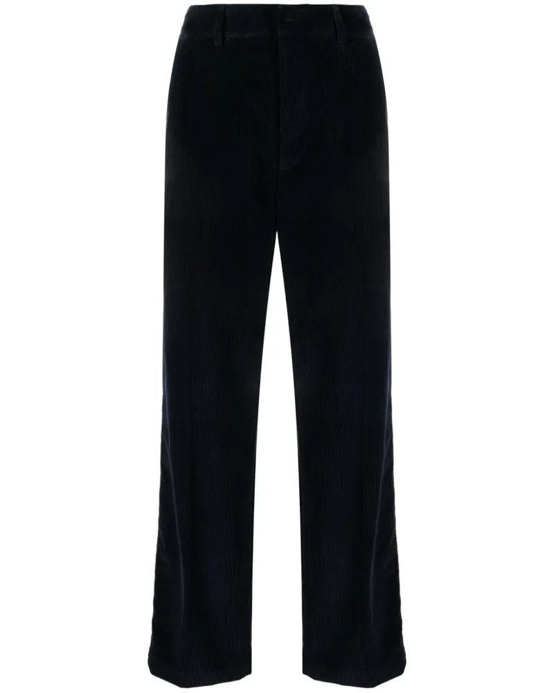 Palm Angels Cordhose mit Häkelstreifen - Blau Blau