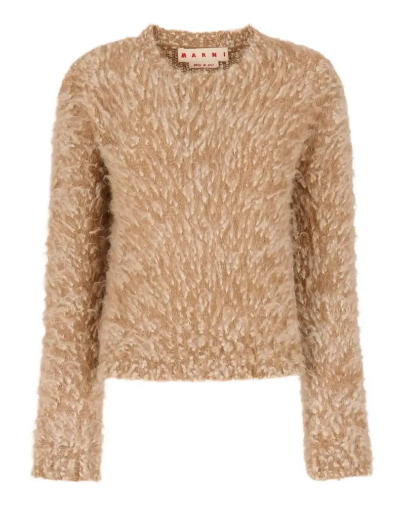 Marni Bouclé-Pullover aus Alpakawolle - Braun Braun