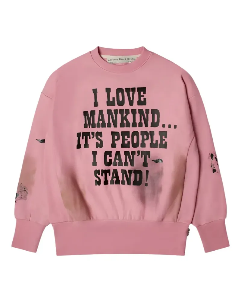 Abc. I Love Mankind But... Sweatshirt - Rosa Rosa