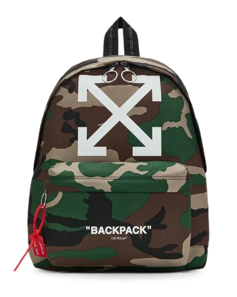 OFF-WHITE Arrows Rucksack mit Camouflage-Print - Braun Braun