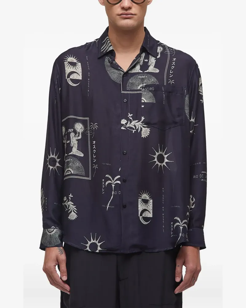 Osklen Hemd mit 1989-Print - Schwarz Schwarz