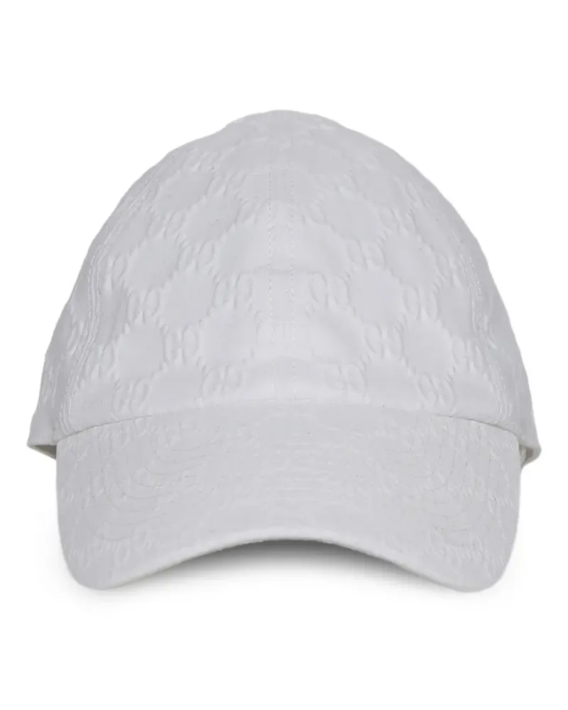 Gucci Baseballkappe mit GG-Prägung - Weiß Weiß