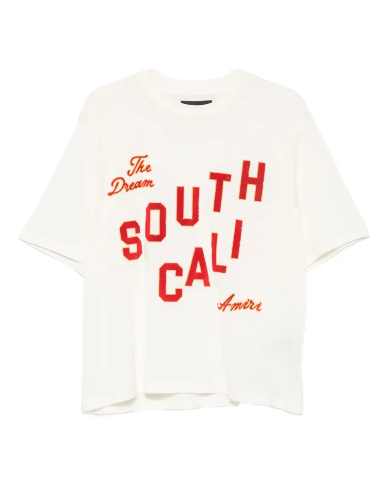 Amiri logo-print T-shirt - Nude Nude