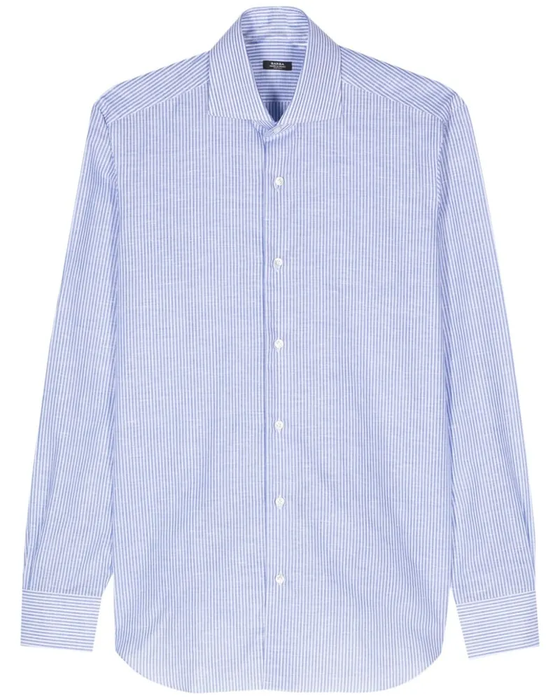 BARBA Gestreiftes Hemd - Blau Blau