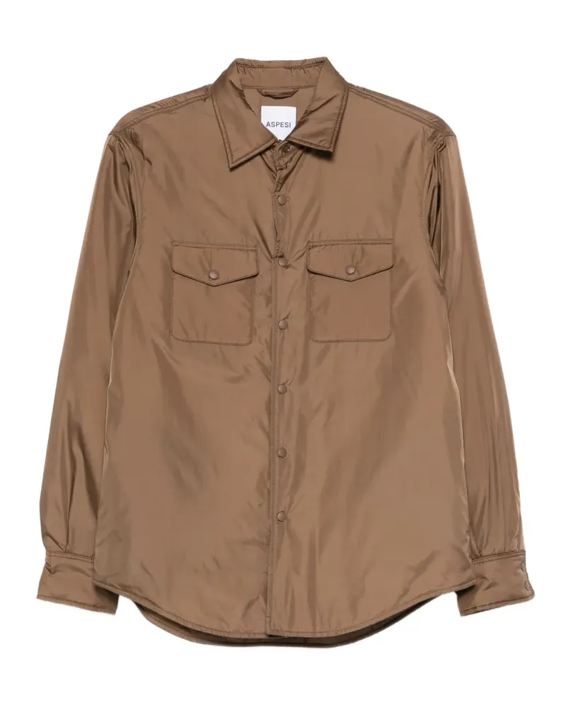 ASPESI patch pocket shirt - Braun Braun