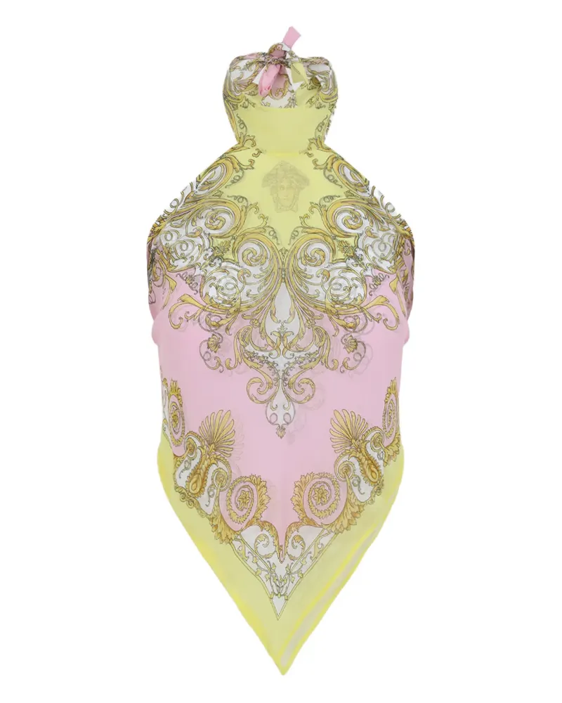 Versace printed top - Gelb Gelb
