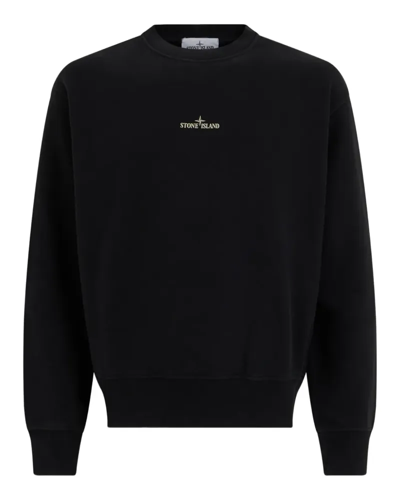 Stone Island 6100039 organic cotton fleece sweatshirt - Schwarz Schwarz