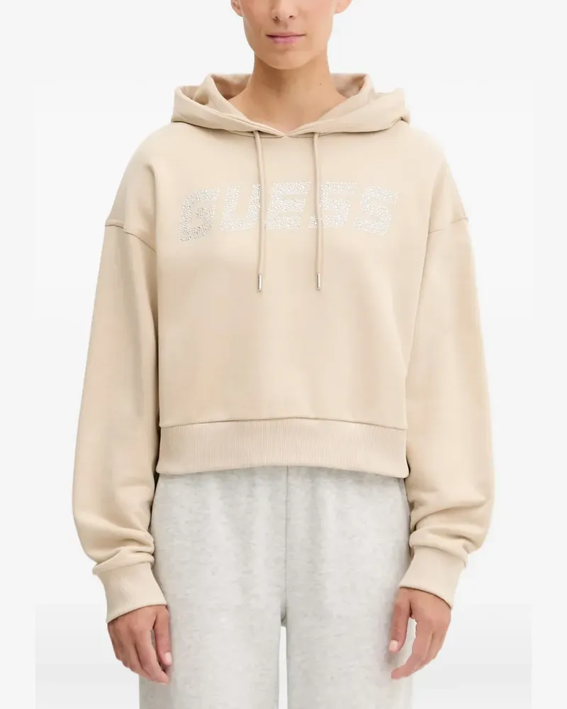 Guess Kapuzenoberteil mit Strass - Nude Nude