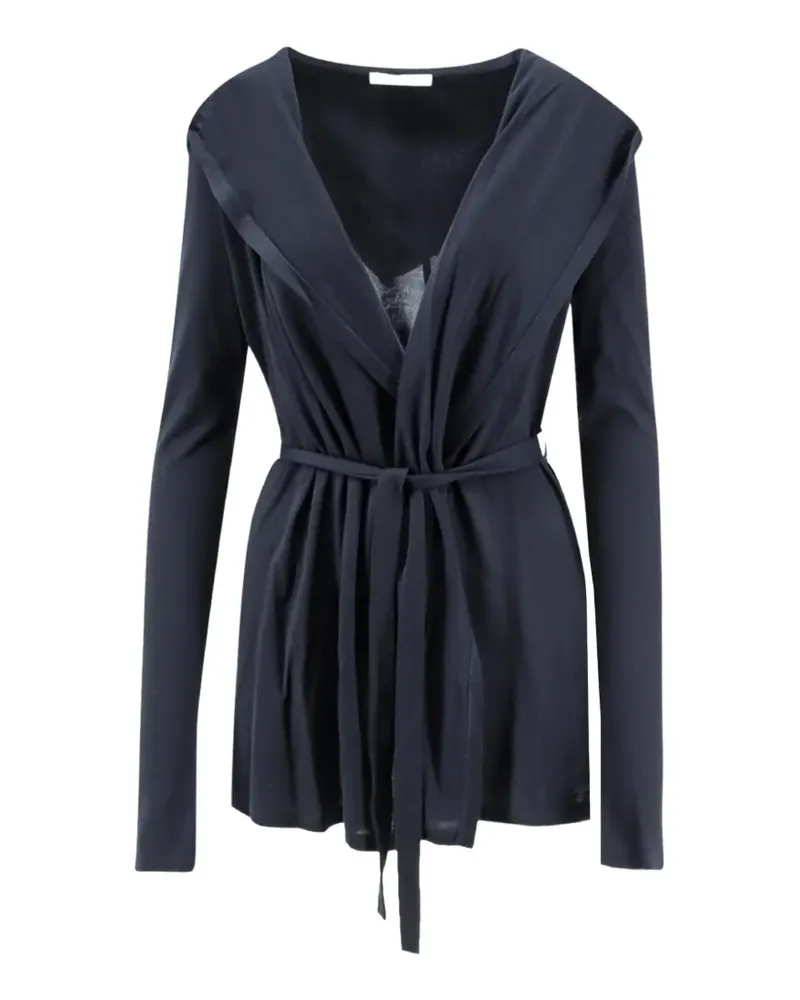 Max Mara belted hooded cardigan - Blau Blau