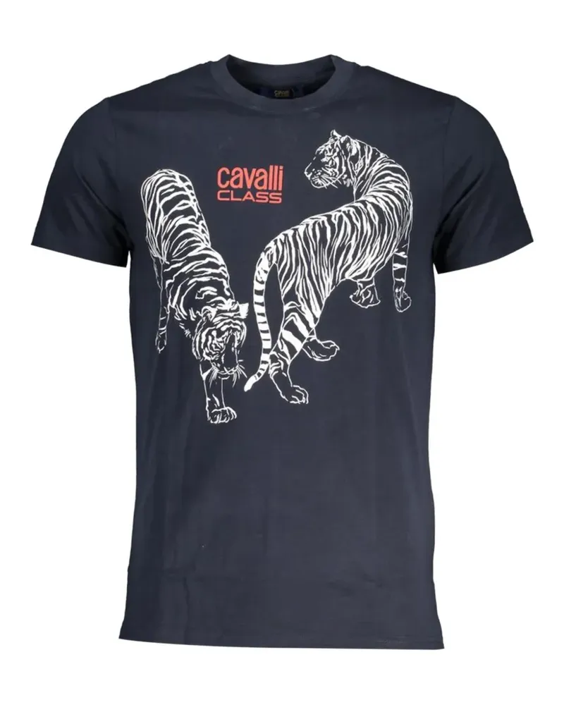 Roberto Cavalli tiger-print T-shirt - Blau Blau