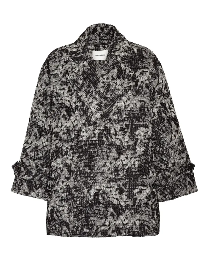 Henrik Vibskov Dimout Jacke aus Jacquard - Schwarz Schwarz