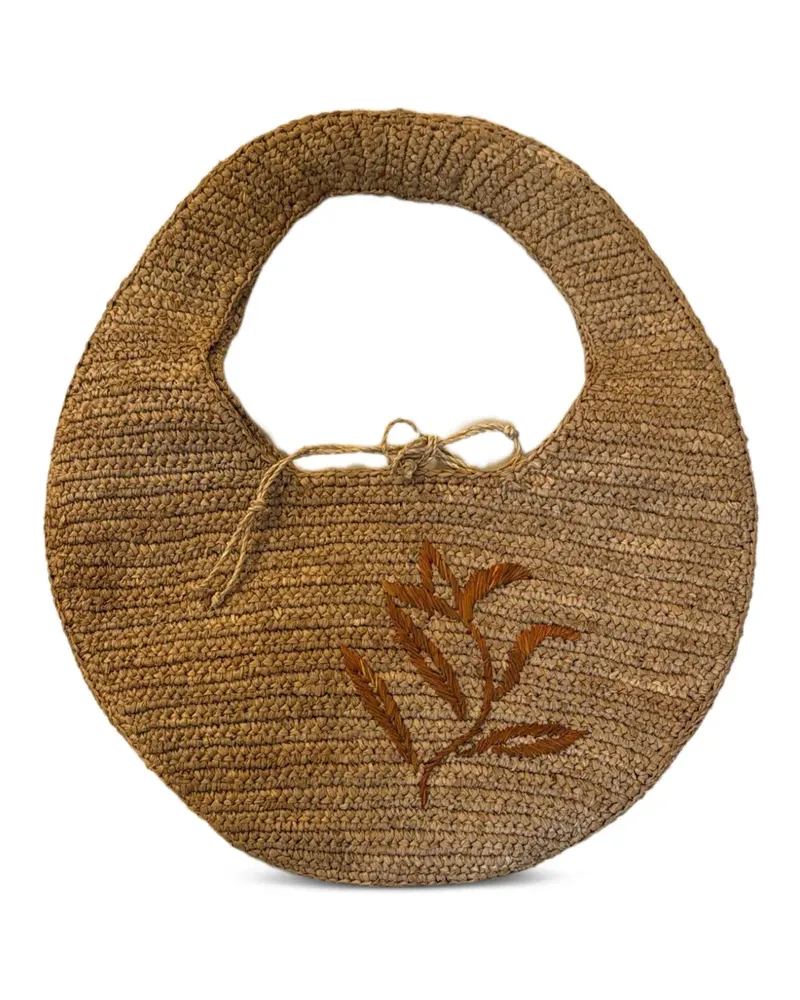 Gabriele Frantzen floral-embroidered backpack - Nude Nude