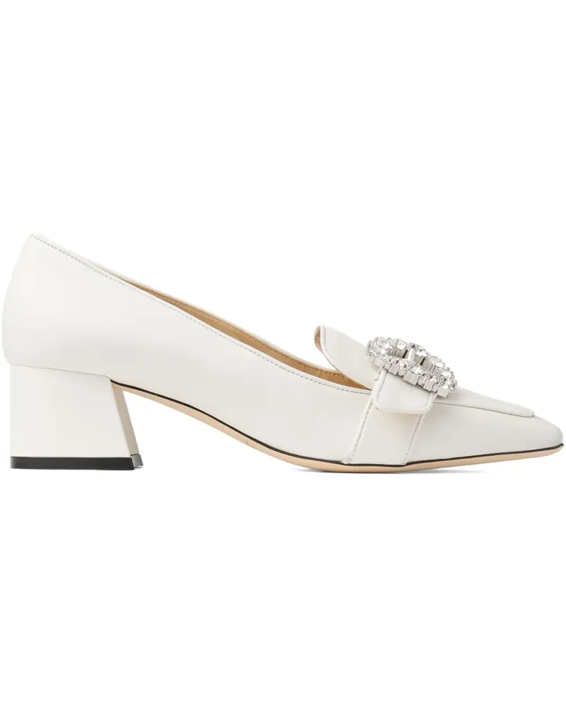 Jimmy Choo Cheri Pumps mit Kristallen 45mm - Weiß Weiß
