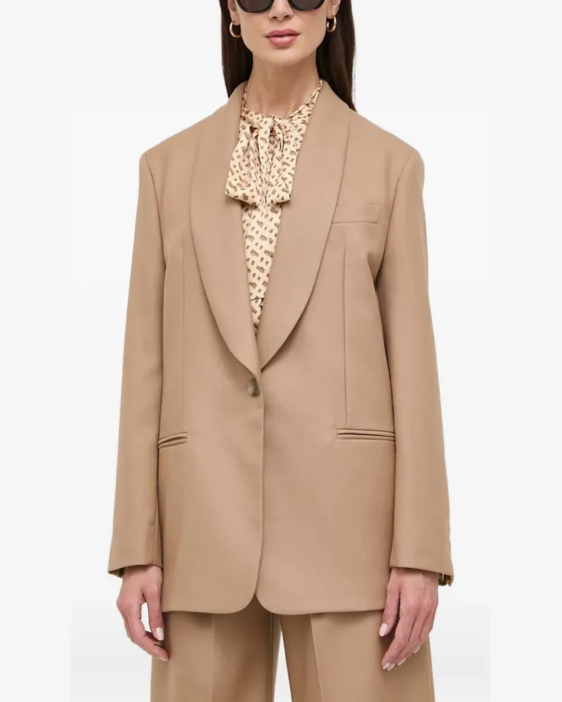 HUGO BOSS shawl-collar single-breasted blazer - Nude Nude