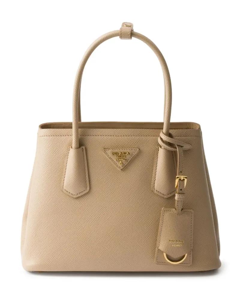 Prada Kleiner Double Saffiano-Tote Bag - Nude Nude