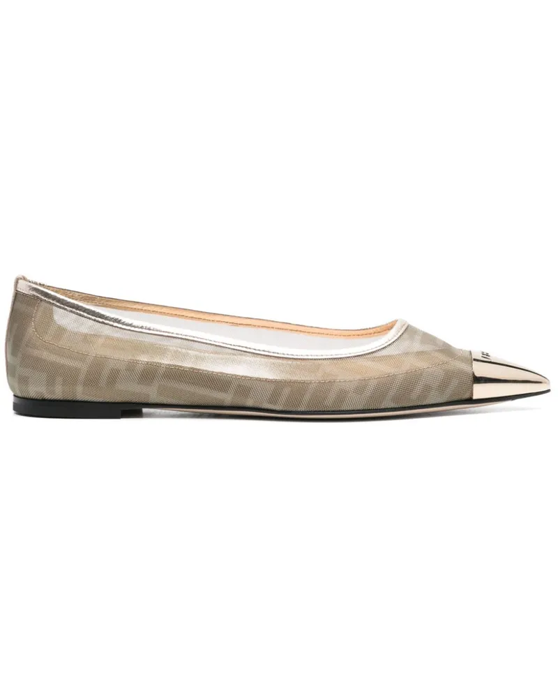 Fendi Colibrì Ballerinas - Gold Gold