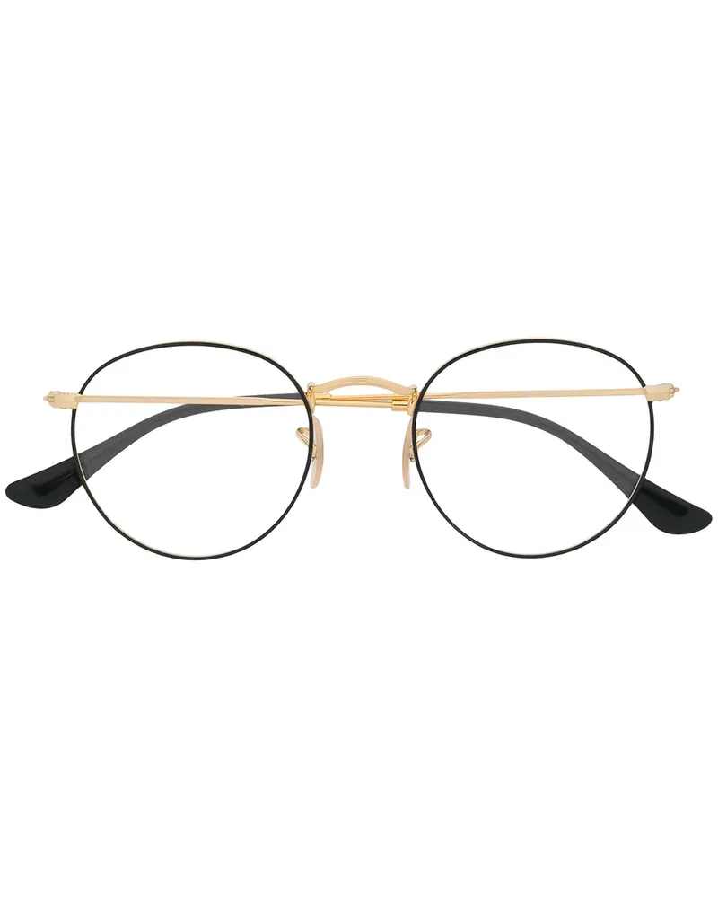 Ray Ban Brille mit rundem Gestell - Gold Gold