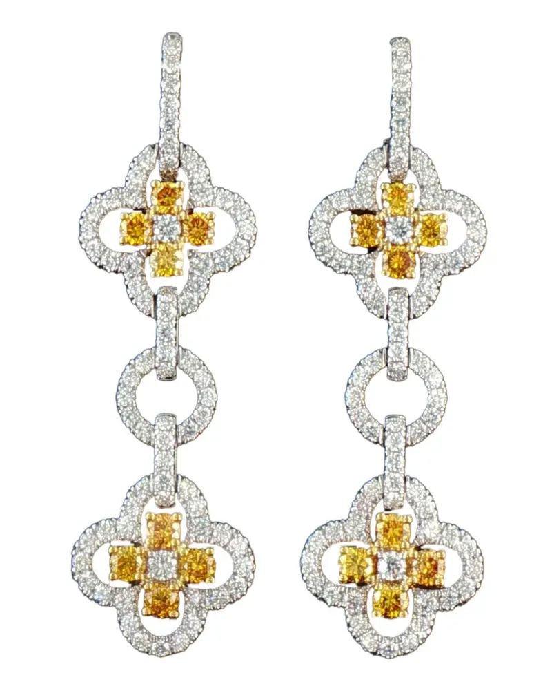 HYT Jewelry Rautenförmige Ohrringe - Silber Silber