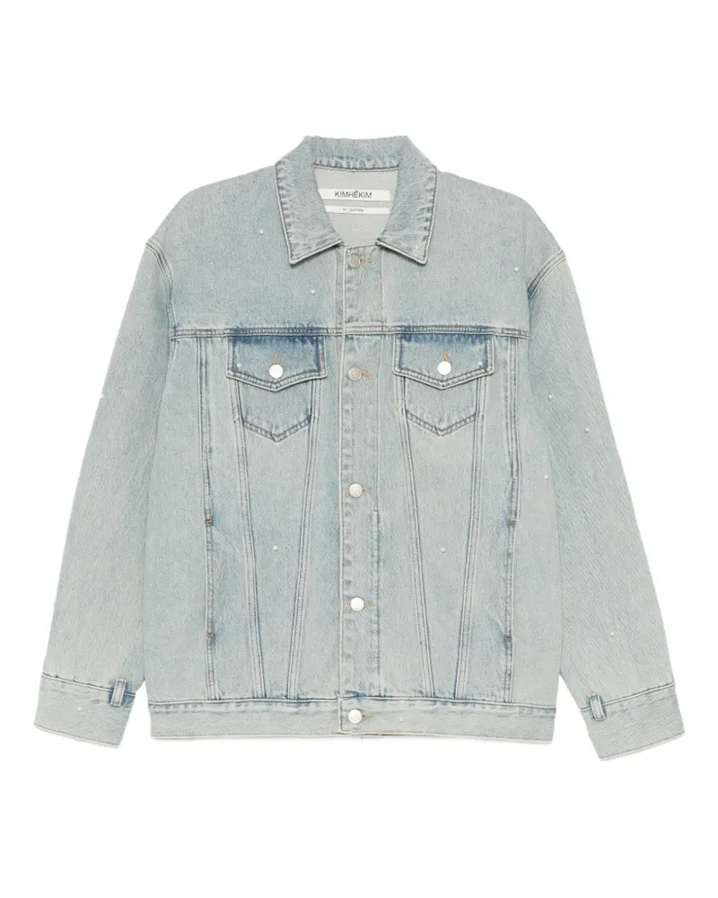 KIMHEKIM pearl embelished denim jacket - Blau Blau
