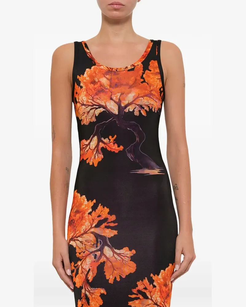 Givenchy Kleid mit Baum-Kleid - Schwarz Schwarz