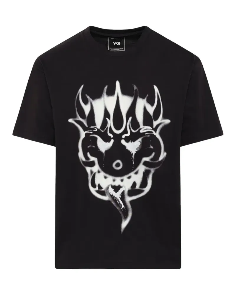 Y-3 Yaksha T-Shirt mit Print - Schwarz Schwarz