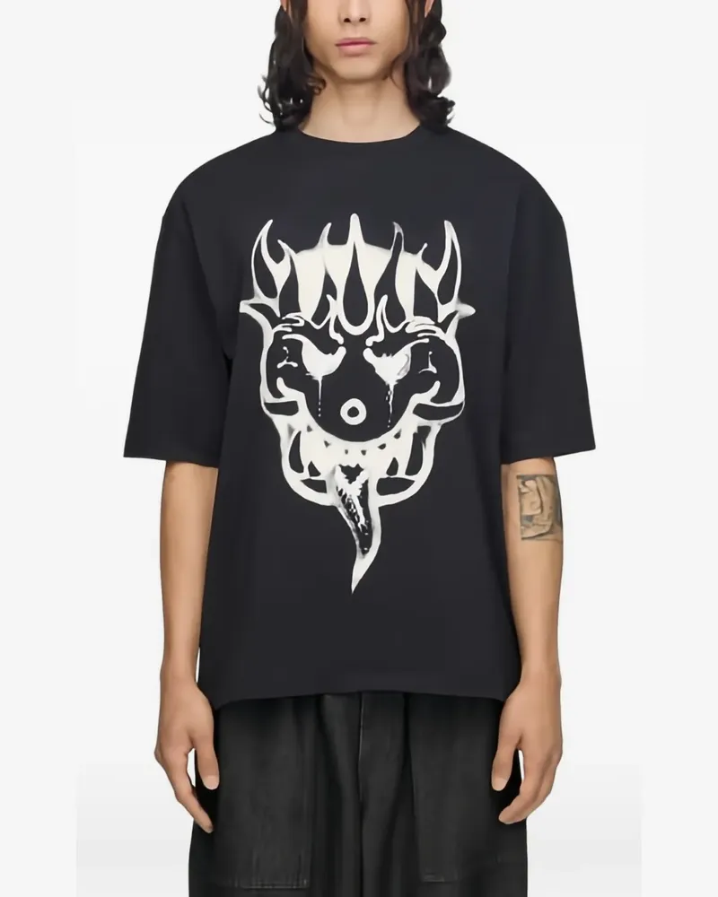 Y-3 Yaksha T-Shirt mit Print - Schwarz Schwarz