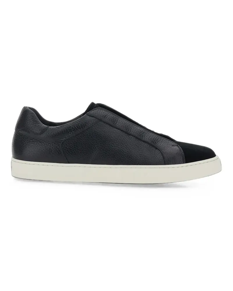 Doucal´s Spencer grainy slip-on sneakers - Schwarz Schwarz