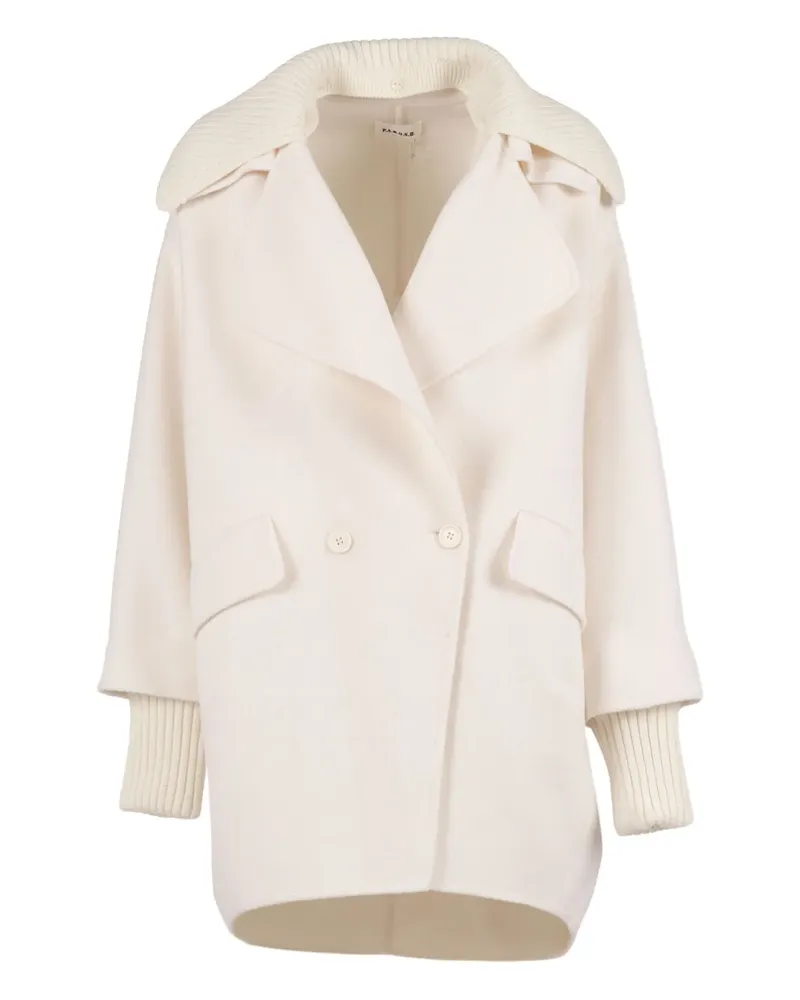 P.A.R.O.S.H. P.A.R.O H. ribbed-cuff wool coat - Weiß Weiß
