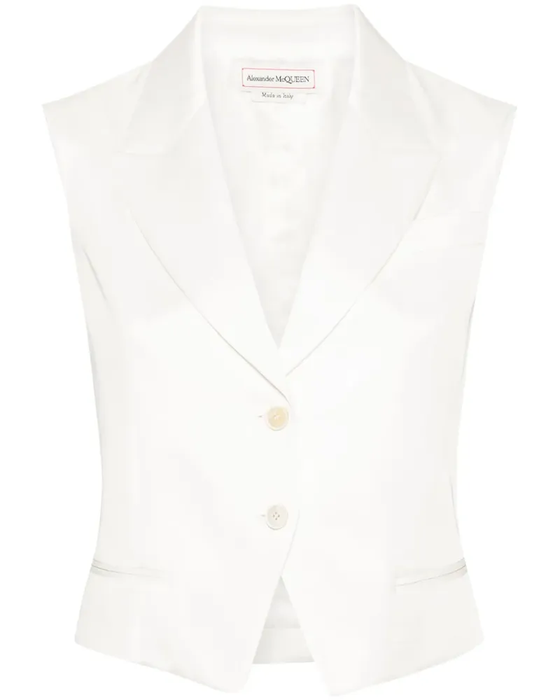 Alexander McQueen Klassische Weste - Weiß Weiß