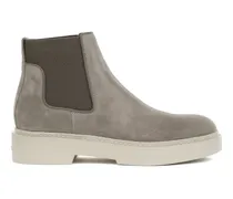 Chelsea-Boots aus Wildleder - Grau