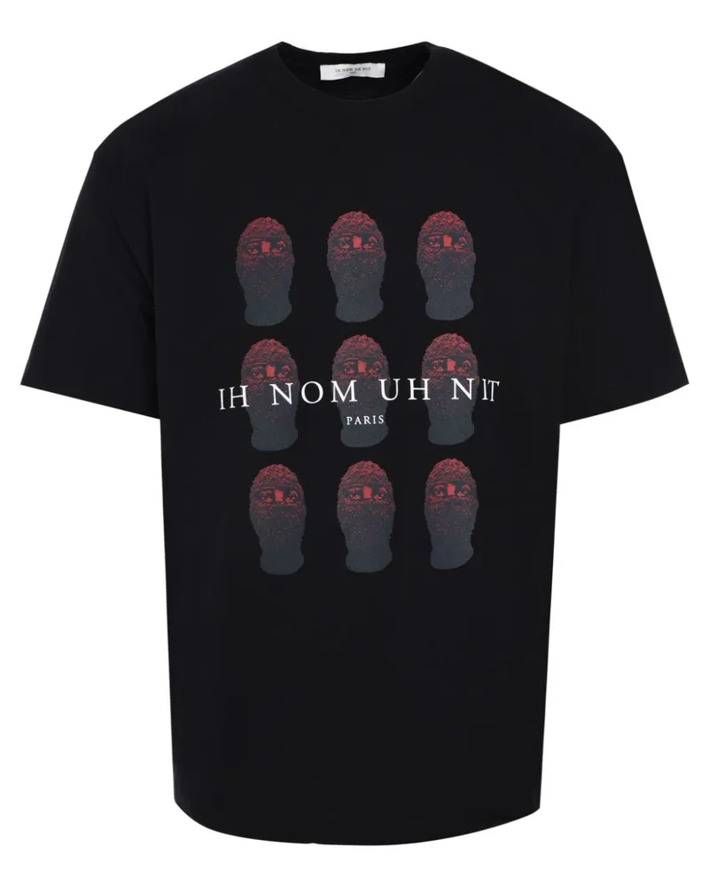 IH NOM UH NIT T-Shirt mit Masken-Print - Schwarz Schwarz
