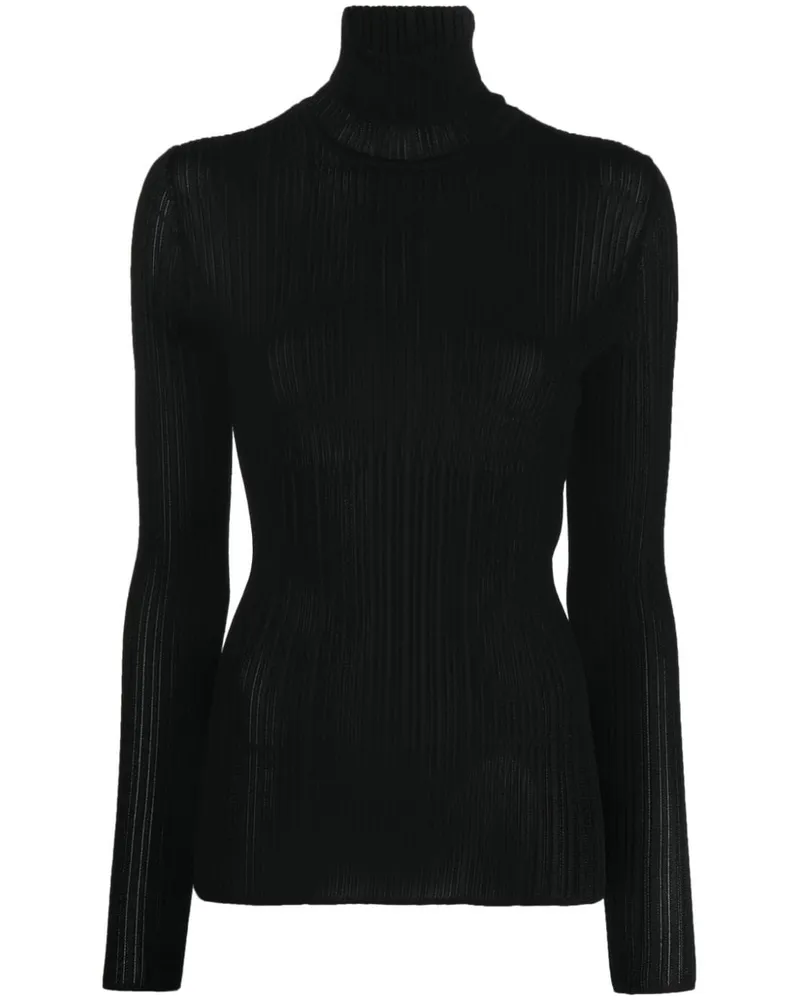 Tom Ford Gerippter Rollkragenpullover - Schwarz Schwarz