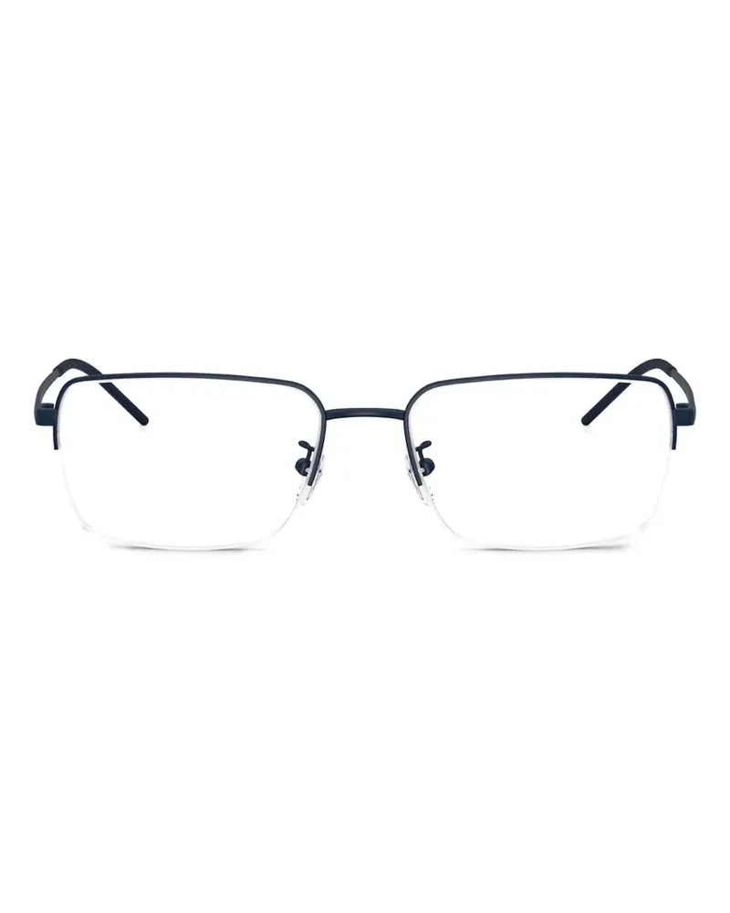 Emporio Armani rectangle frame glasses - Blau Blau