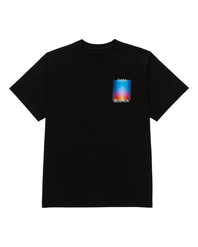 Casablanca Paris T-Shirt mit Farbverlauf - Schwarz Schwarz