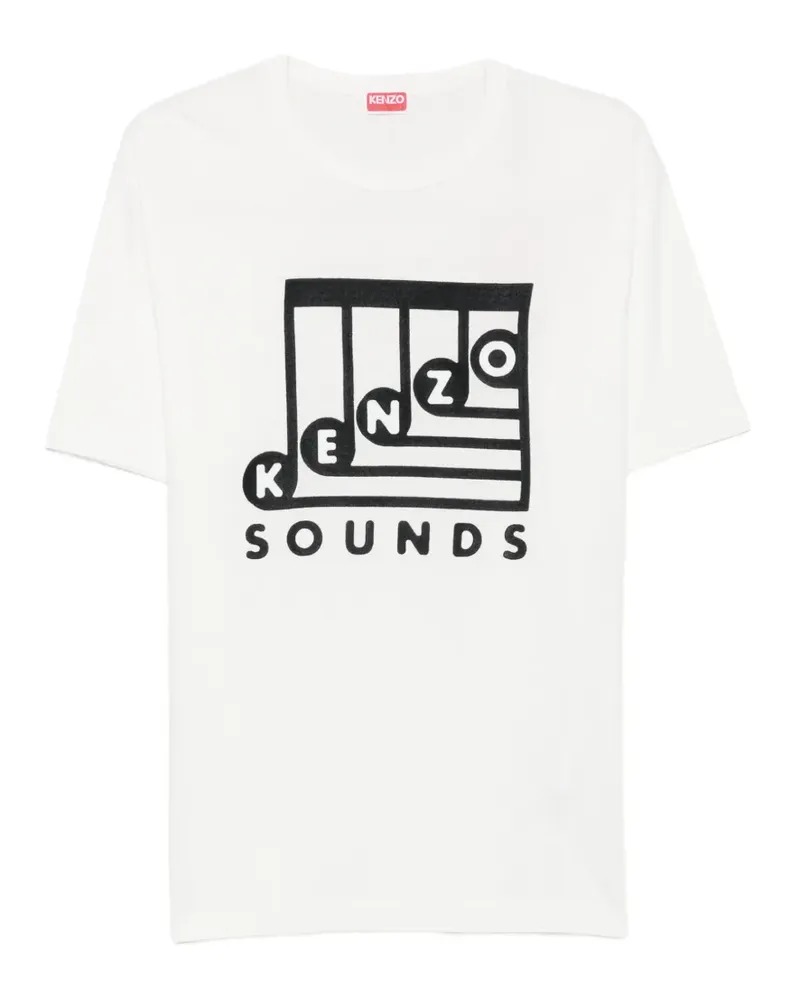 Kenzo logo-embroidered T-shirt - Weiß Weiß