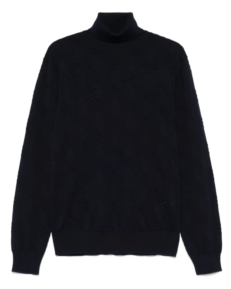 Missoni Chevron-Pullover mit Rollkragen - Blau Blau