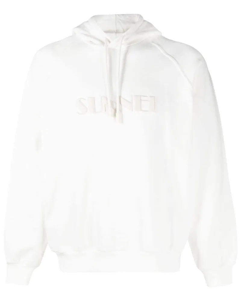 SUNNEI Hoodie mit Logo-Stickerei Weiß