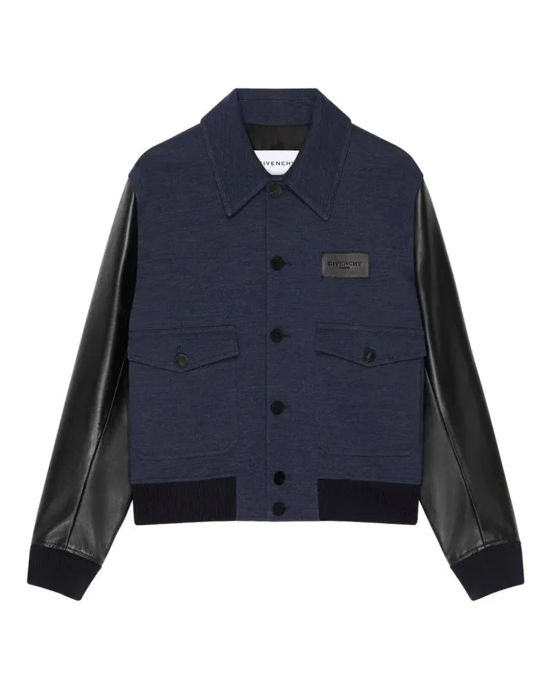 Givenchy Mix Material Pilotenblouson - Blau Blau