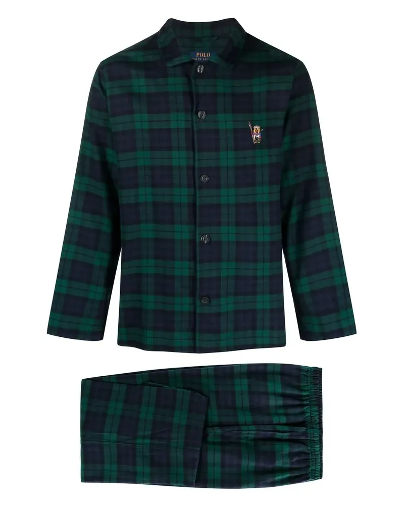 Ralph Lauren Pyjama mit Karomuster - Blau Blau