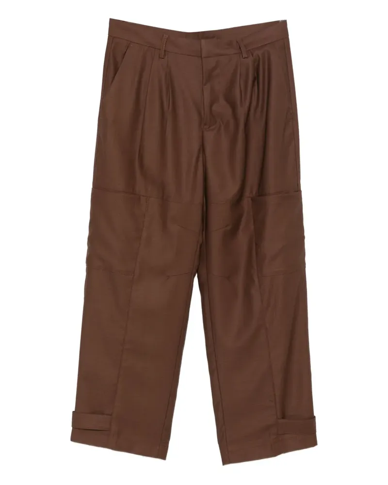 Costumein Hose mit Kontrasteinsätzen - Braun Braun