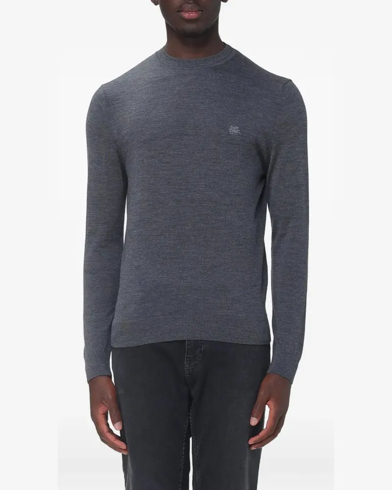 Etro Pullover mit Logo-Stickerei - Grau Grau