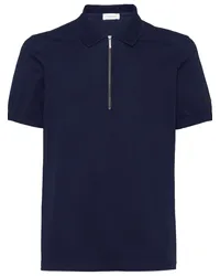 Ferragamo Poloshirt mit Reißverschluss Blau