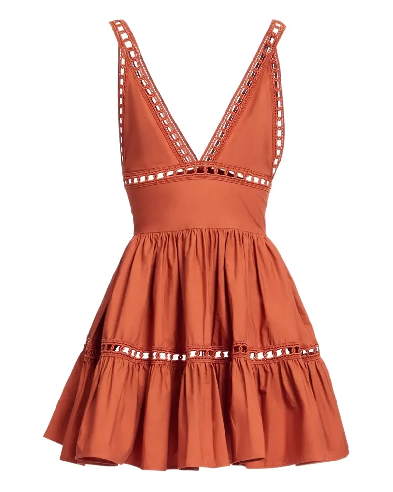Elie Saab Kleid mit V-Ausschnitt - Orange Orange