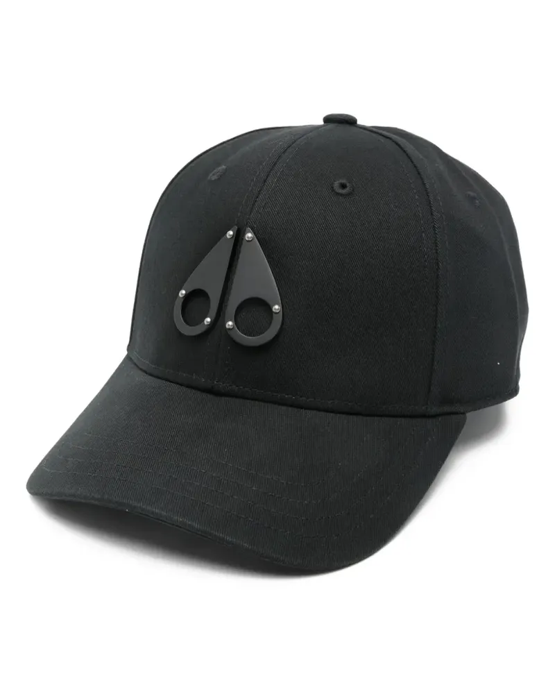 Moose Knuckles Baseballkappe mit Logo - Schwarz Schwarz