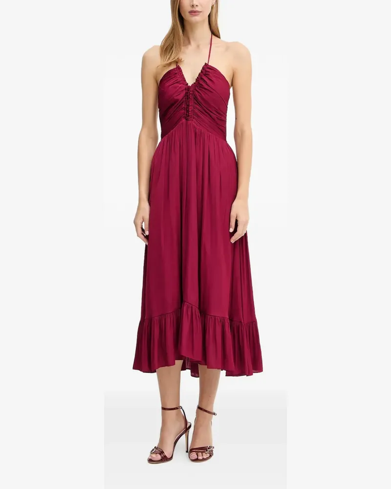 Morgan ruffled-effect midi dress - Rot Rot