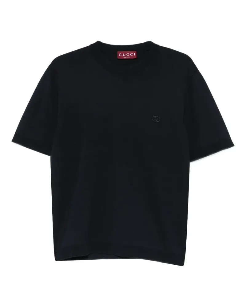 Gucci T-Shirt mit rundem Ausschnitt - Blau Blau