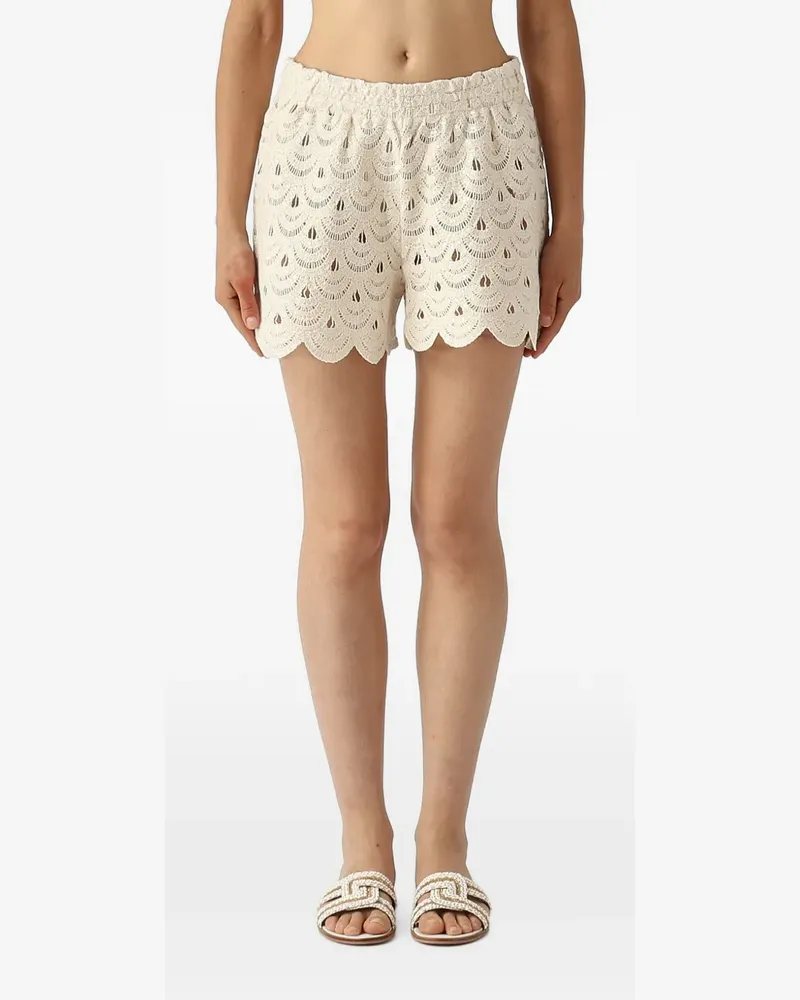 MC2 Saint Barth Gehäkelte Meave Shorts - Nude Nude