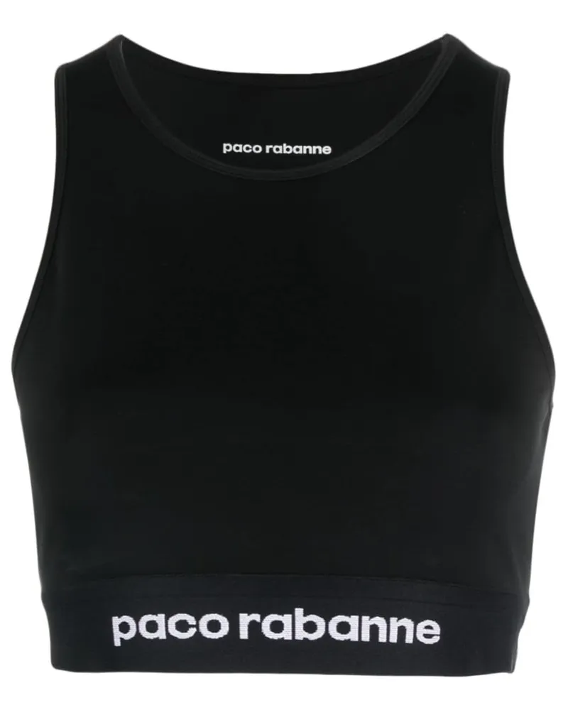 Paco Rabanne Jersey Bodyline Sport-BH - Schwarz Schwarz
